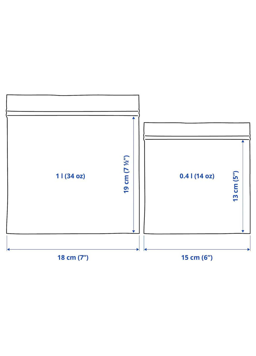 ZIP пакет для заморозки ІКЕА ISTAD синій (00525654) IKEA (267898552)
