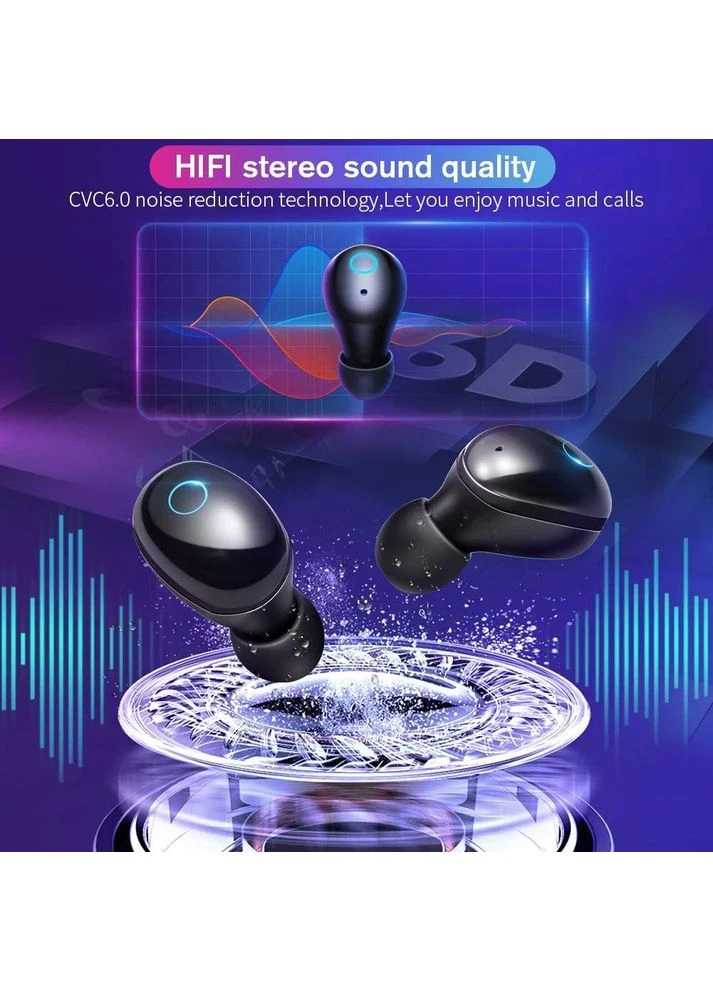 Беспроводные наушники BlueTEK T28 TWS Bluetooth 5.0, Powerbank 3000мАч, IPX7 Водонепроницаемые, 120 часов, Черные No Brand (366409182)