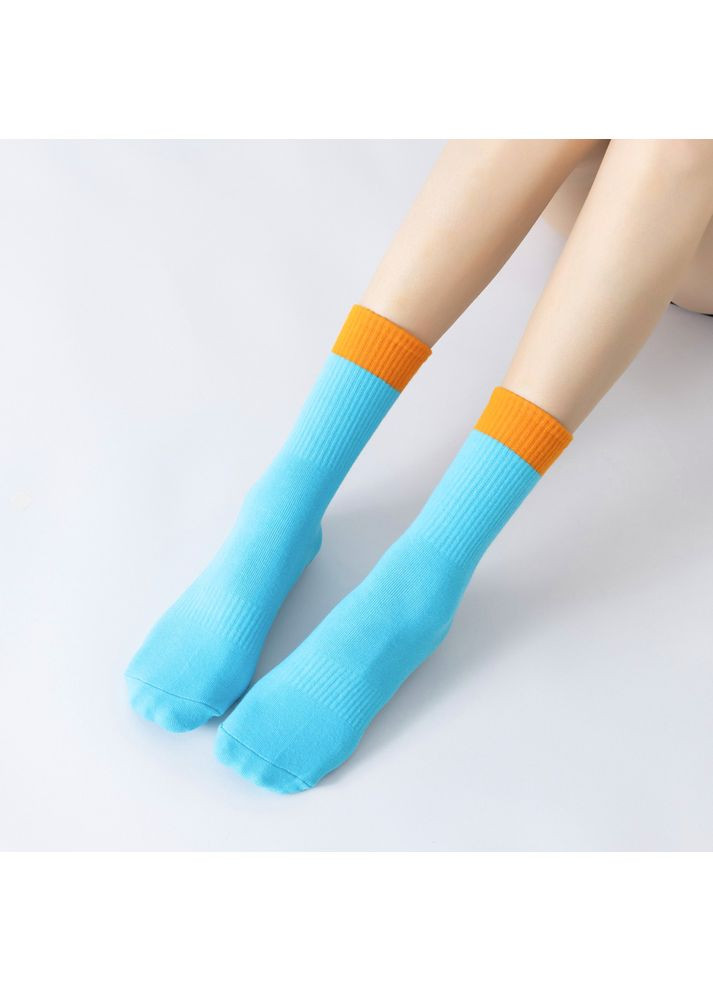 Голубые носки для йоги с пузырьками на стопе голубые 35-40 (360920613)