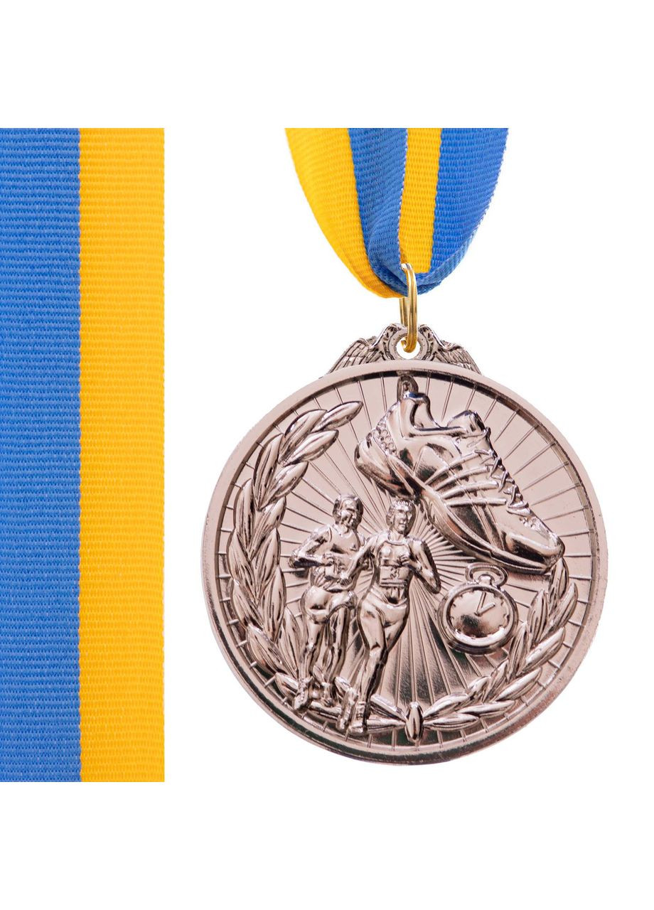 Медаль спортивна зі стрічкою Легка Атлетика d-5см C-7016-F (метал, d-5см, 25g, 2-срібло) SP-Sport (361439466)