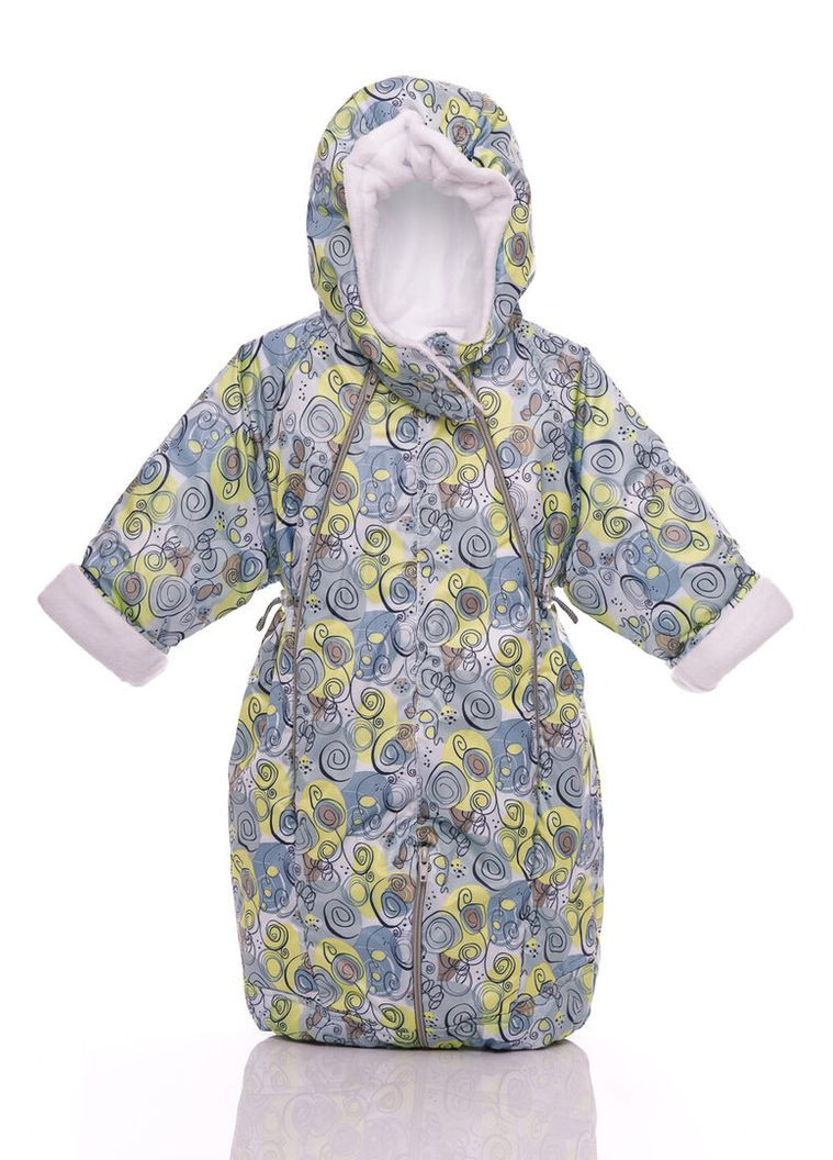 Комбінезон Трансформер на флісі з принтом галактики сірий 86 см (44996) BABYKROHA (315423919)