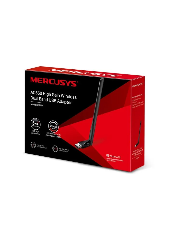 Адаптер WiFi MU6H AC650, USB Mercusys (391429060)