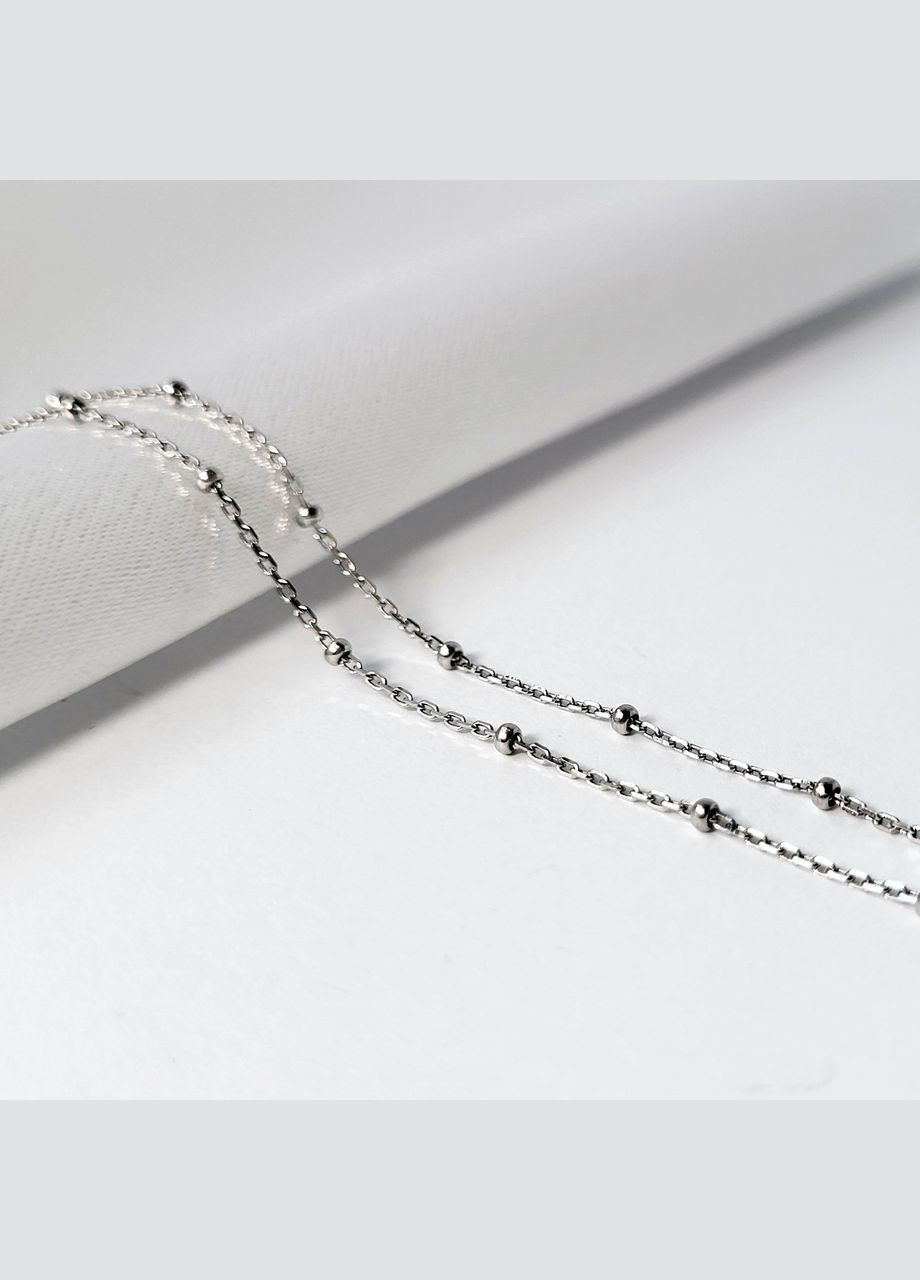 Серебряная цепочка Якорь с Шариками см серебро 925 пробы Родированное 227р1/40 1.60г No Brand (306854698)