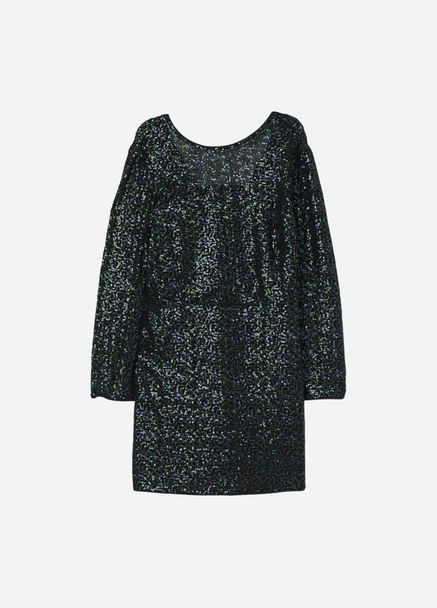 Зеленое мини платье с пайетками H&M