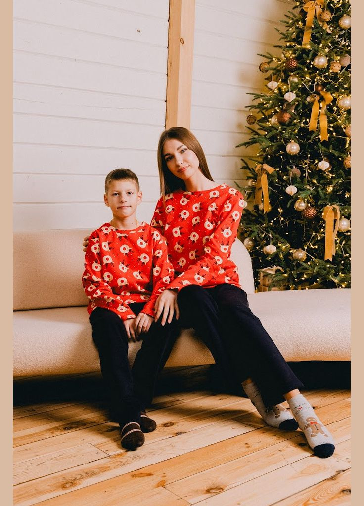 Червона зимня піжама жіноча hc (h001-8249-024) No Brand