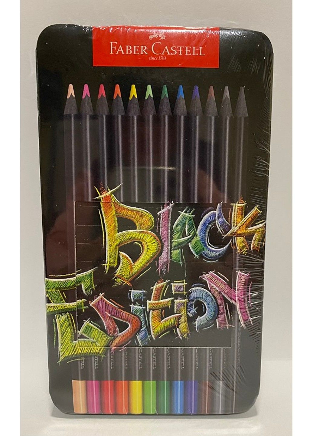 Набор цветных карандашей 12 цв. трехгранные в металическом пенале Faber Castell Faber-Castell (283038795)