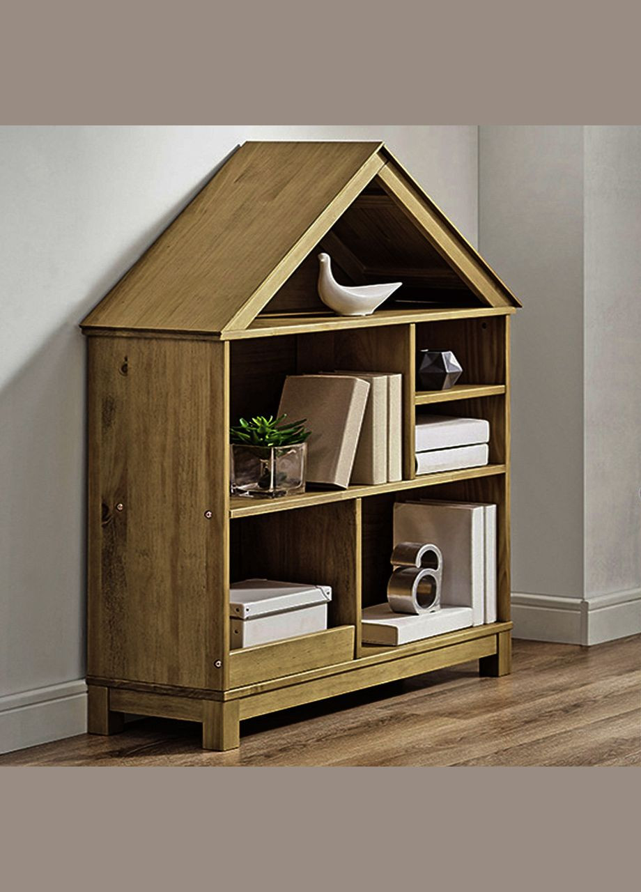 Книжковий стелаж з дерева Крісті капучино (КПС-000609) No Brand (328072949)