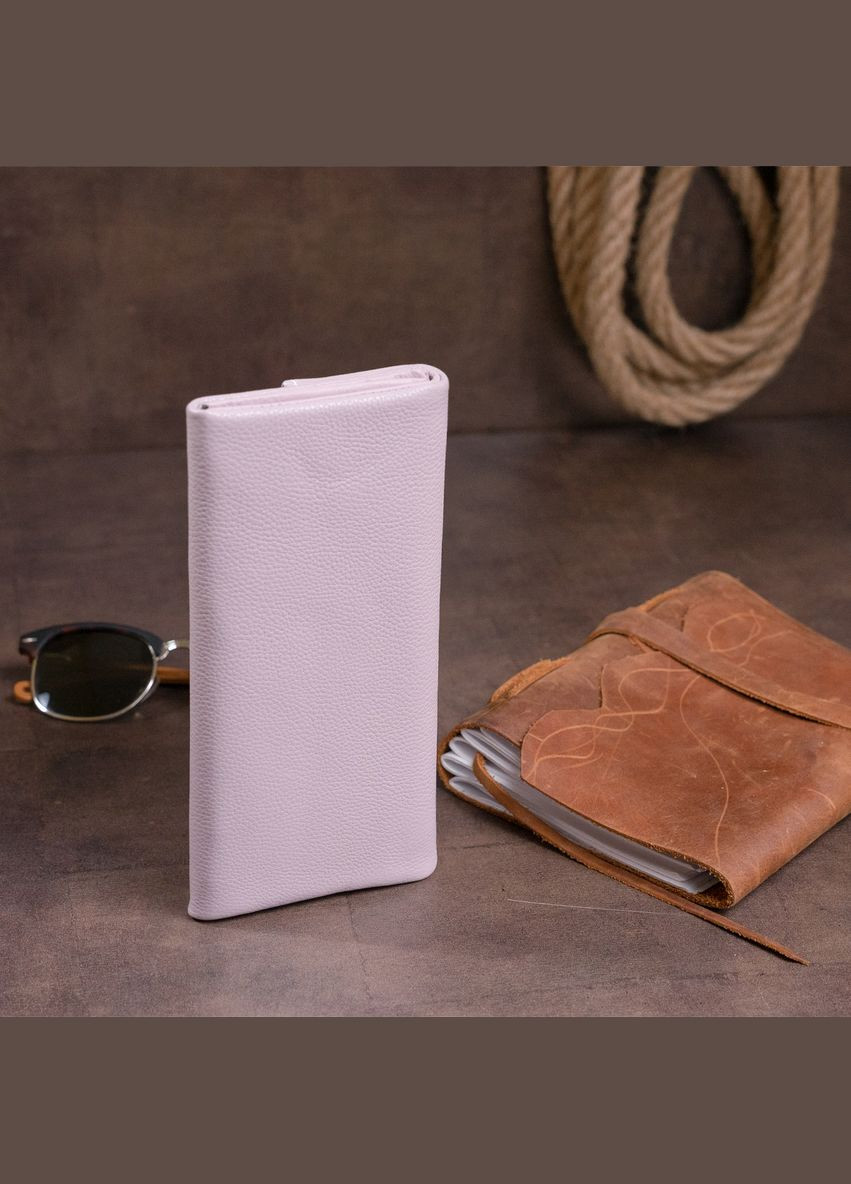 Жіночий клатч конверт з кишенею для мобільного шкіряний 19269 Ліловий st leather (306881455)