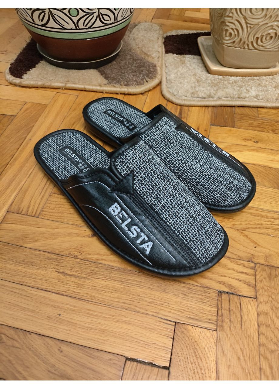 Чоловічі тапочки кімнатні домашні велюрові м’які якісні стильні з закритим носком теплі тапки Белста (364989078)