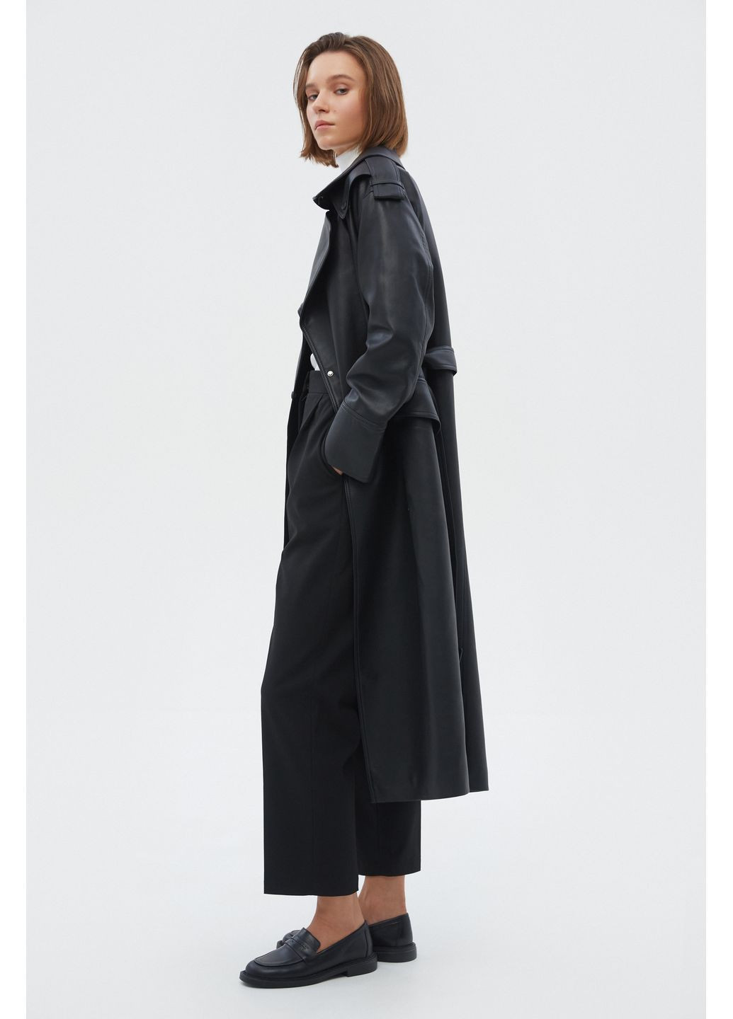 Тренч, цвет черный Estro демисезон (369720210)