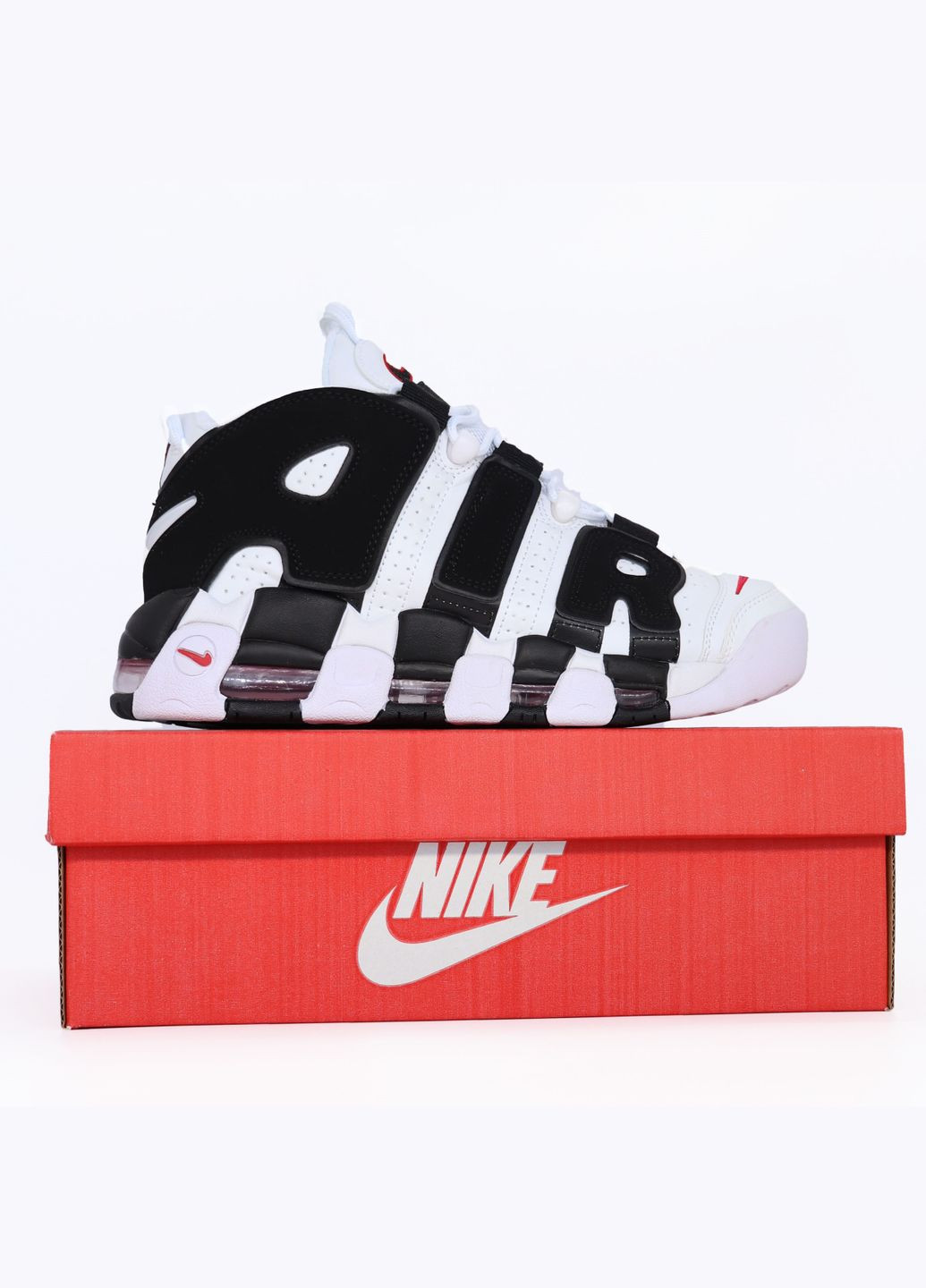 Кросівки чоловічі і жіночі Nike Air More Uptempo black white | Найк аір мор Уптемпо чорні білі No Brand чорно-білі всесезони (307288677)