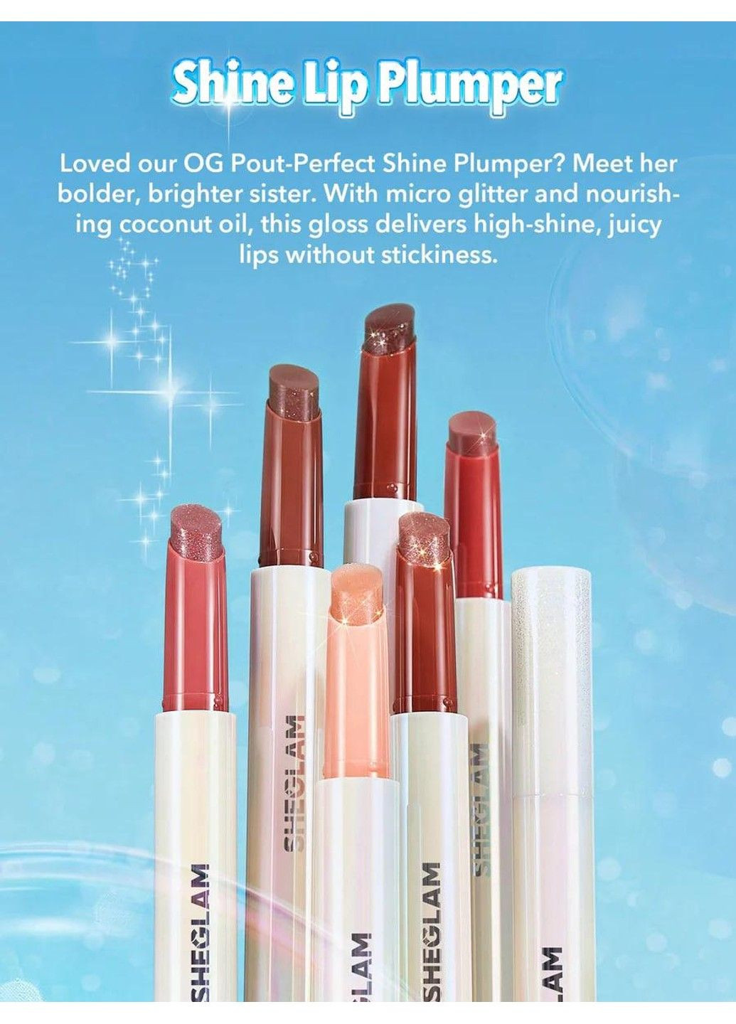 Плампер для губ з шимером Pout-Perfect Shimmer Lip Plumper, 2 г First Crush Sheglam (317318534)