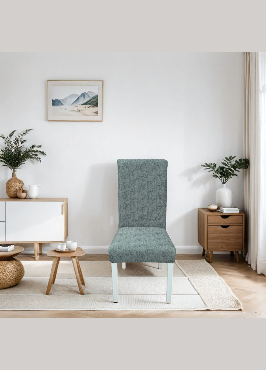 Чохол для стільця універсальний трикотажний (83108) Love You (334010097)