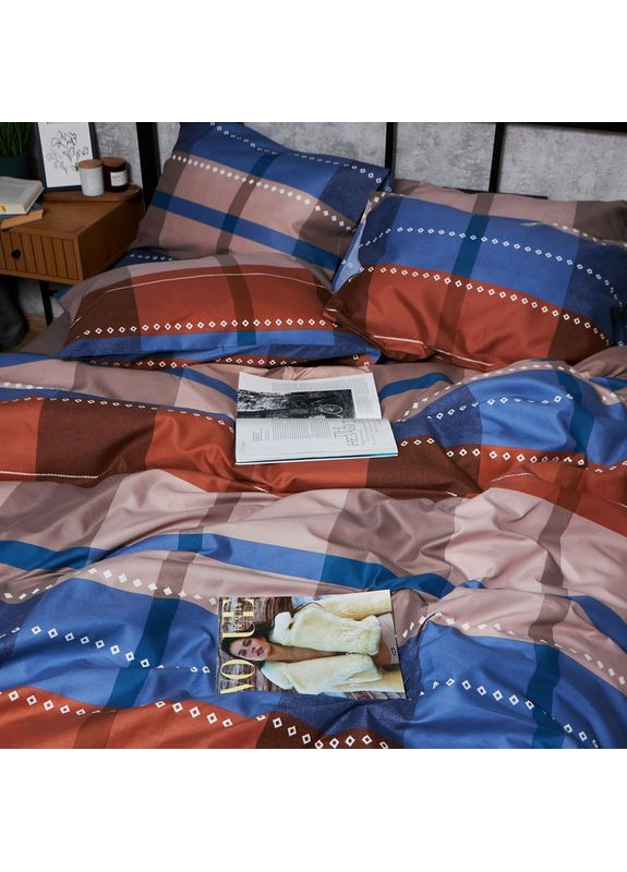 Комплект постільної білизни Микросатин Premium «» Полуторний 143х210 наволочки 2х70х70 (MS-820008172) Moon&Star Plaid Perfection (356116513)