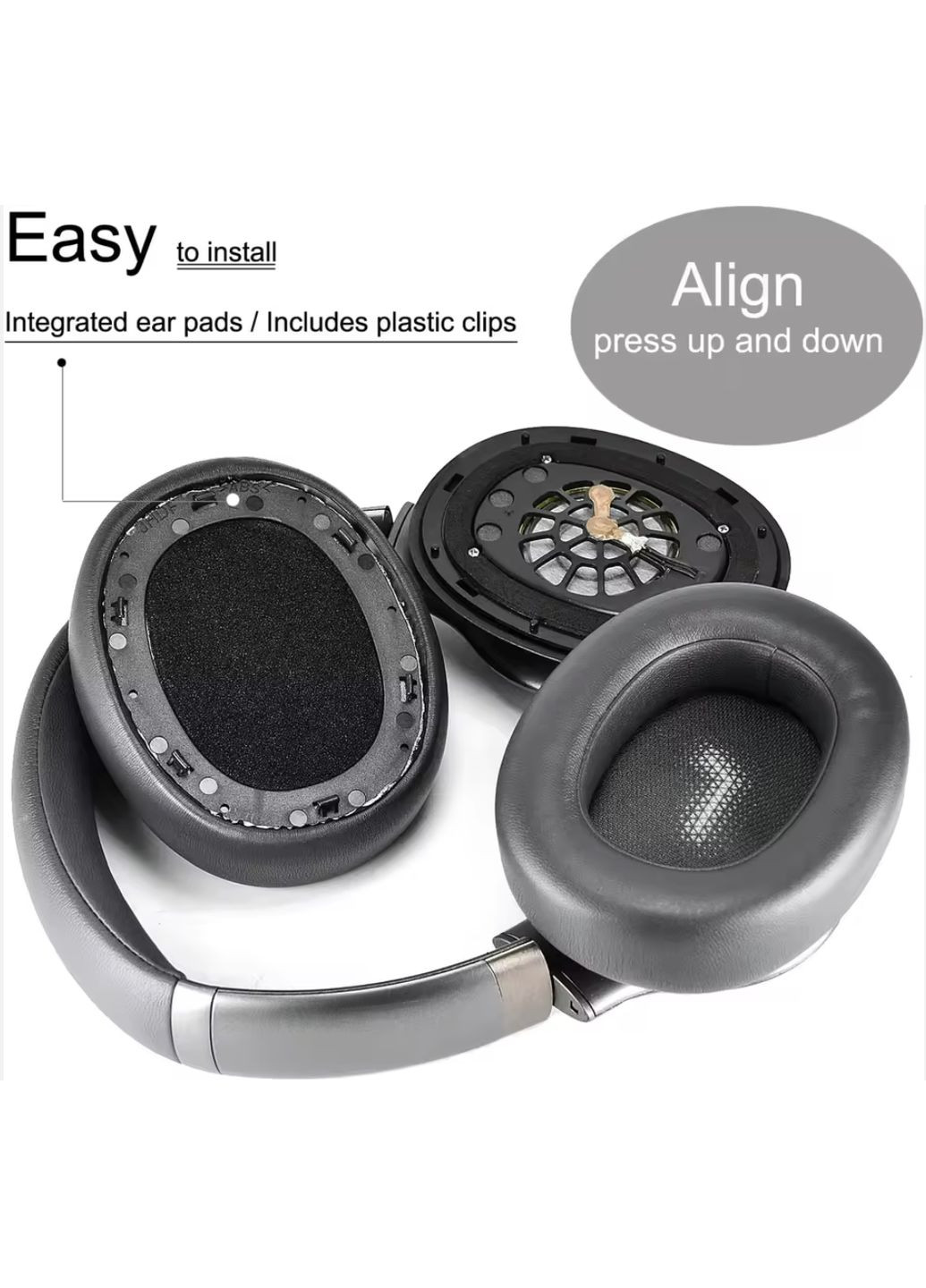 Амбушюры для наушников Everest Elite 750NC black черные JBL (368561416)