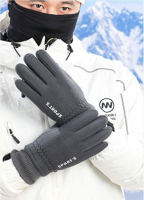 Універсальні зимові рукавички N703. L/9; Сенсор; Водовідштовхувальні. Антиковзні. Фліс. Чорний Storm N_703 (313101342)