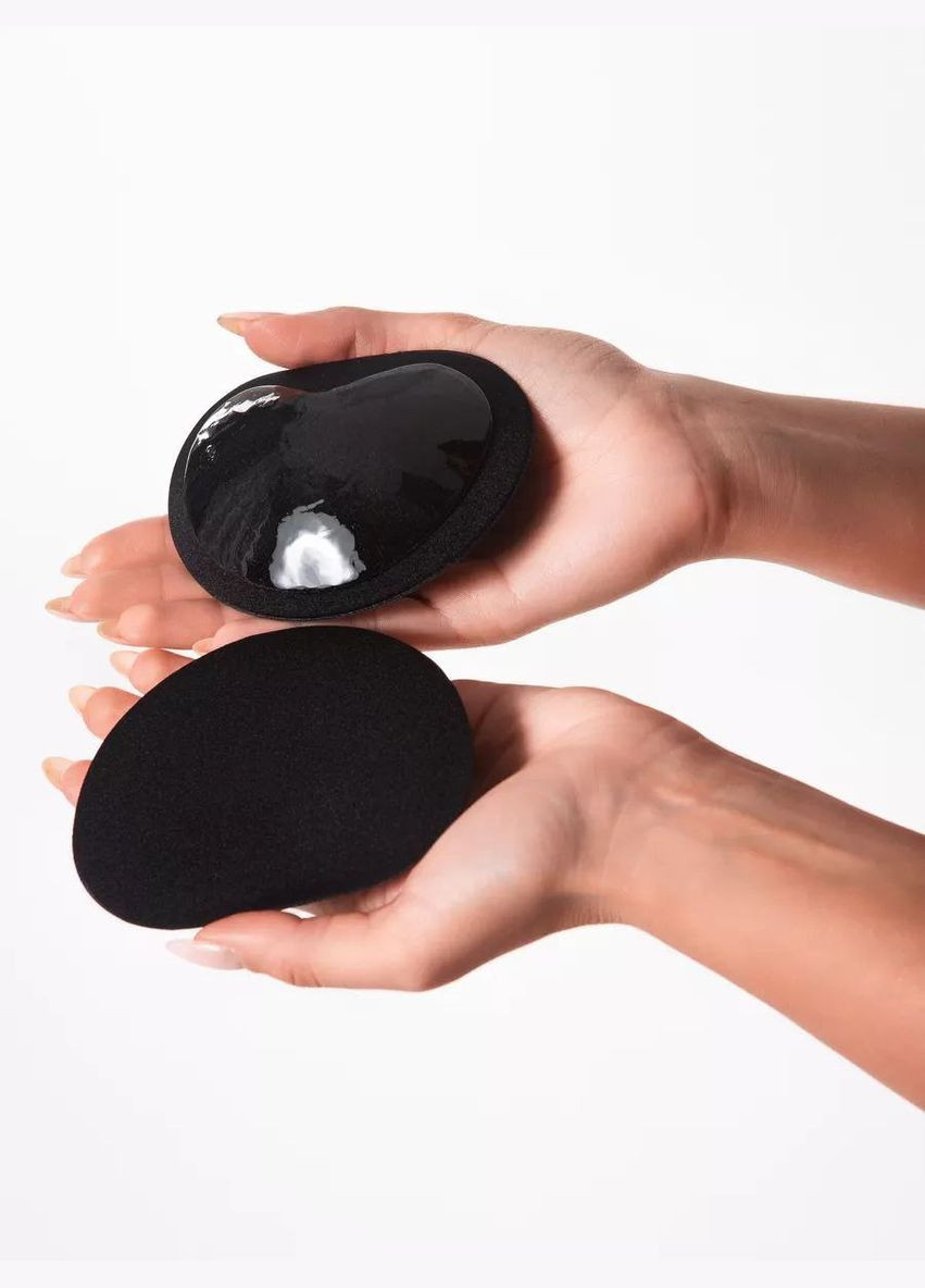Вкладиші до бюстгальтера з пушап силіконова основа форма Push up колір чорний No Brand (315638579)