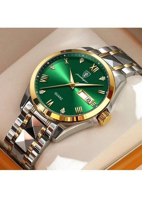 Годинник чоловічий Omega кварцовий з мінеральним склом 42 мм наручний годинник Poedagar (386524669)