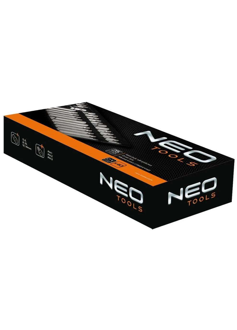 Набор бит Neo Tools с переходниками (2 шт.), H, M, T, сталь S2, в кейсе, 40 шт. Topex (390715400)