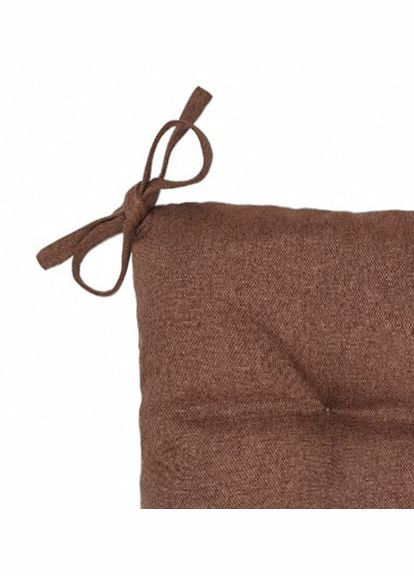 Подушка на крісло рогожка 35х35х8 см коричневий No Brand (324831301)