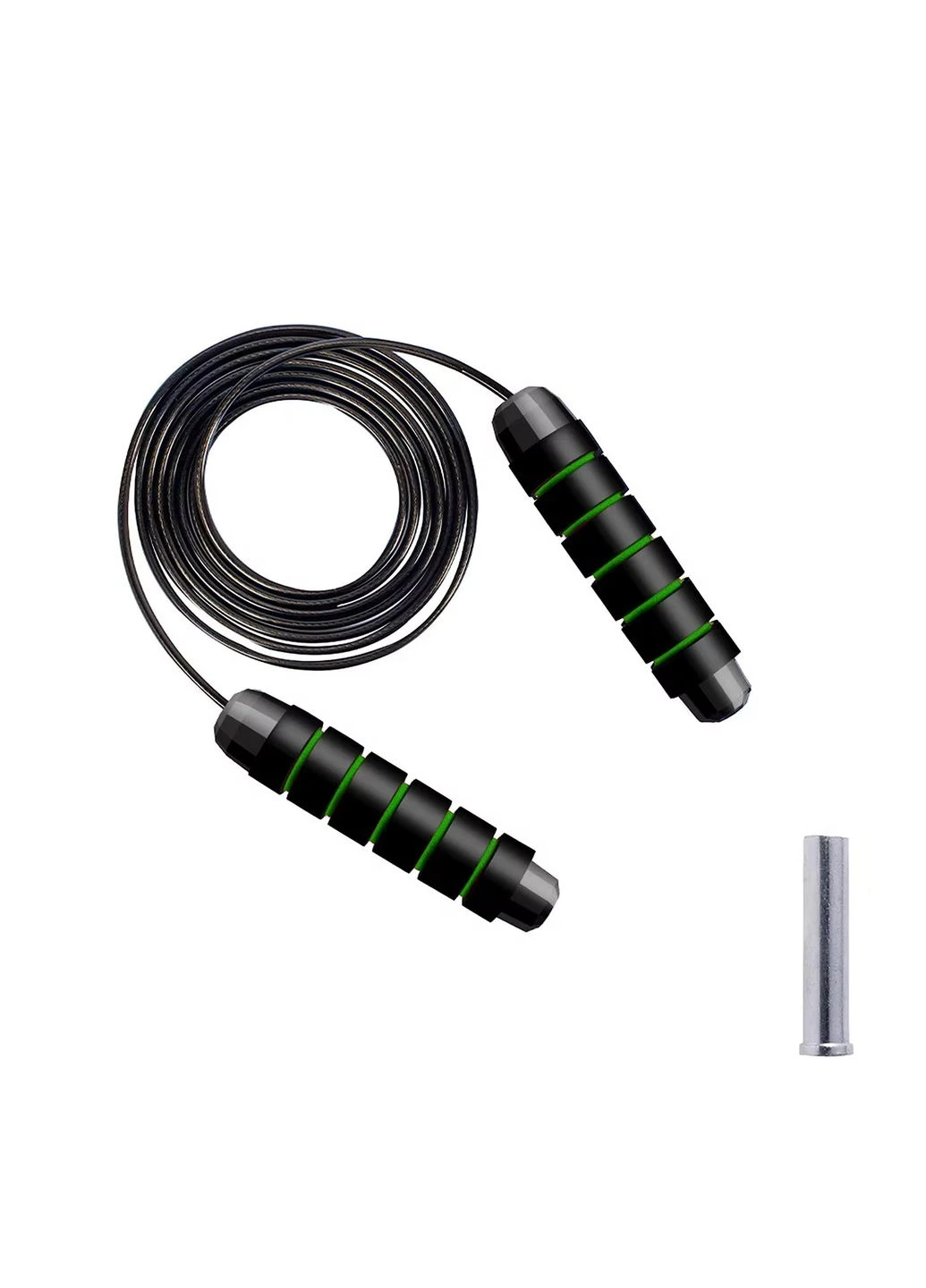 Скакалка швидкісна для кросфіту Speed Rope Classic з обтяженням XR-0352 Black/Green Cornix (318867601)