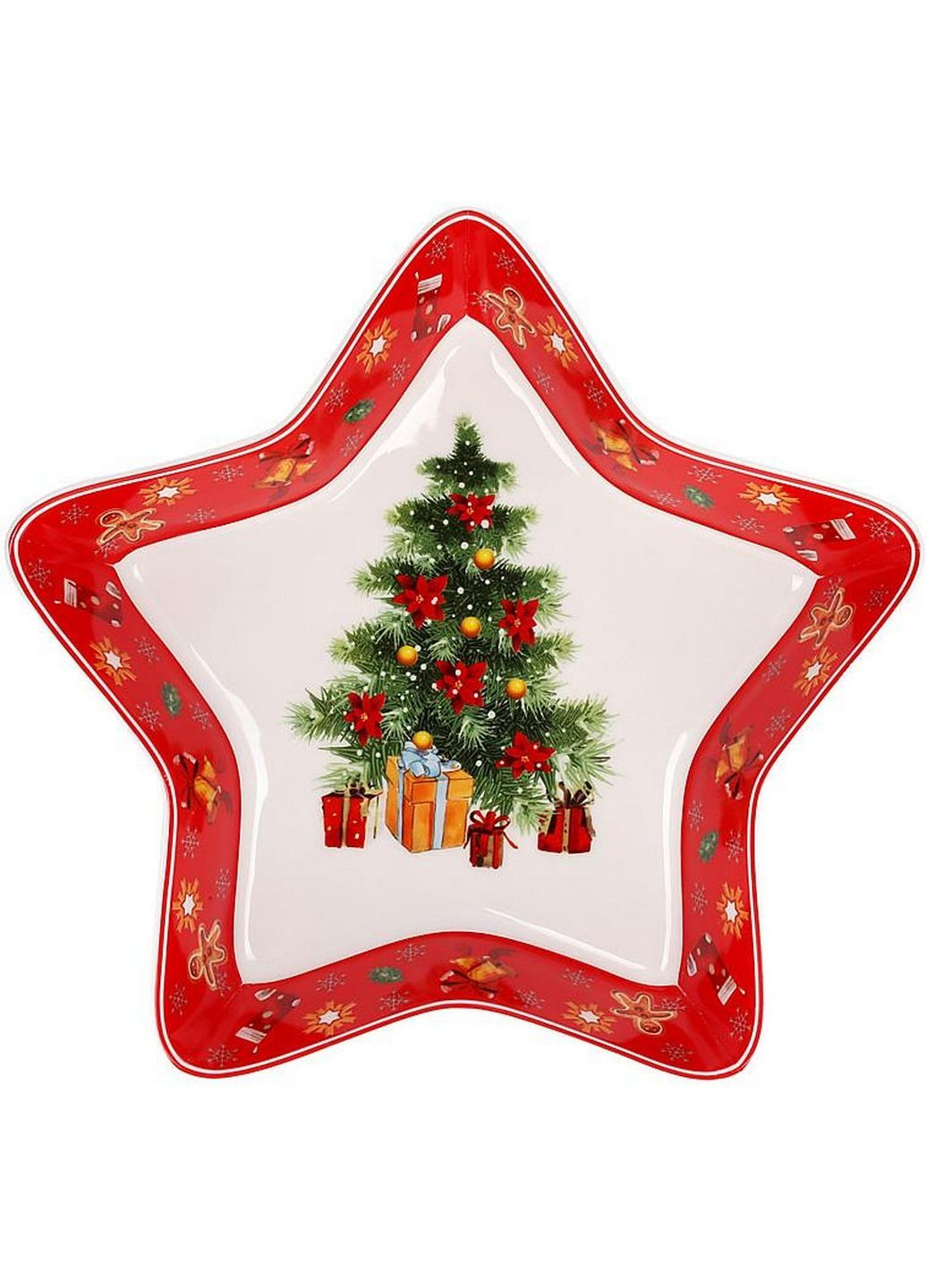 Страва у формі зірки "Ялинка", фарфорова 28 см Bona (289366175)