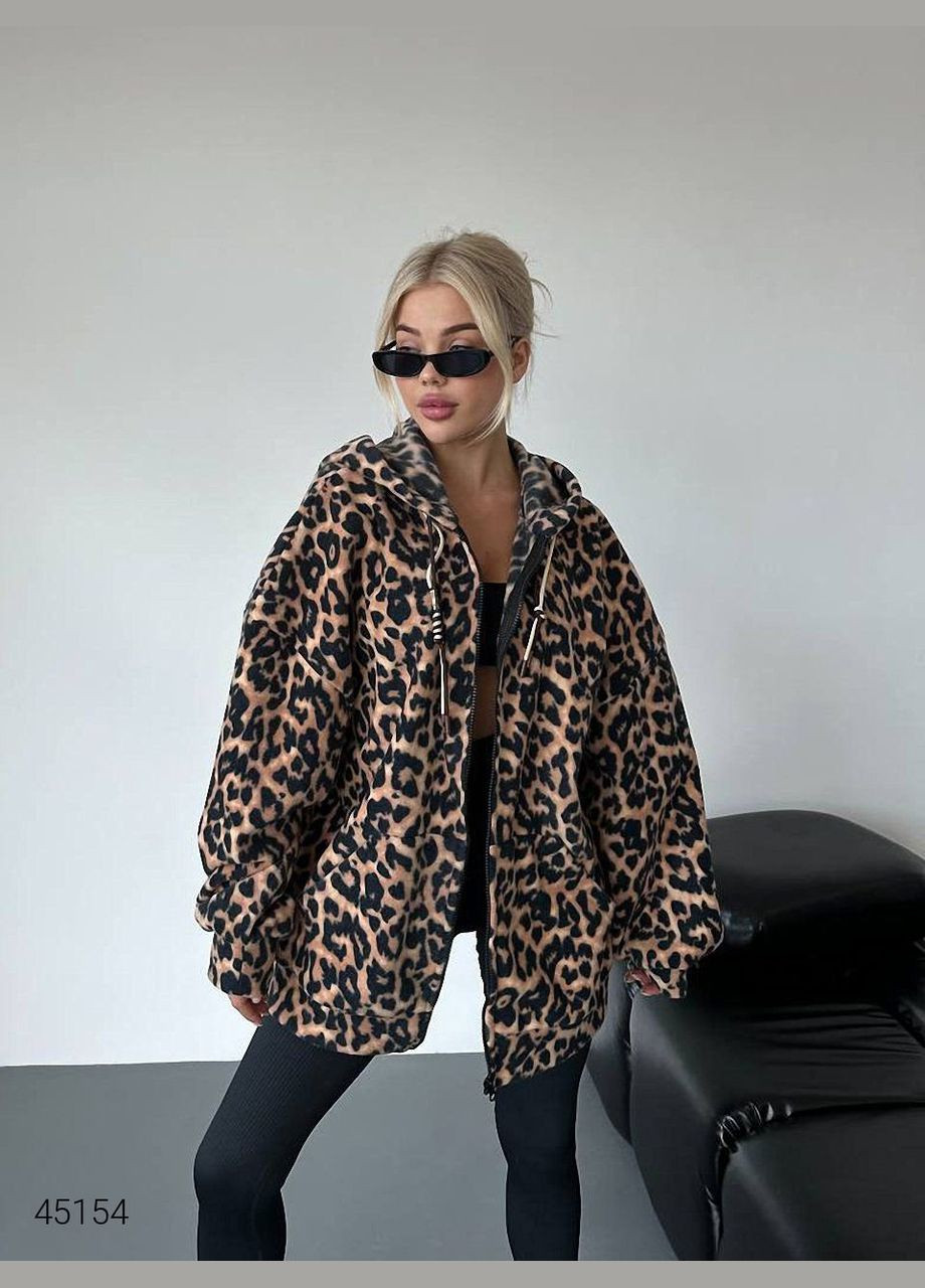Зіп худи жіноче в анімалістичний принт Liton (303699119)