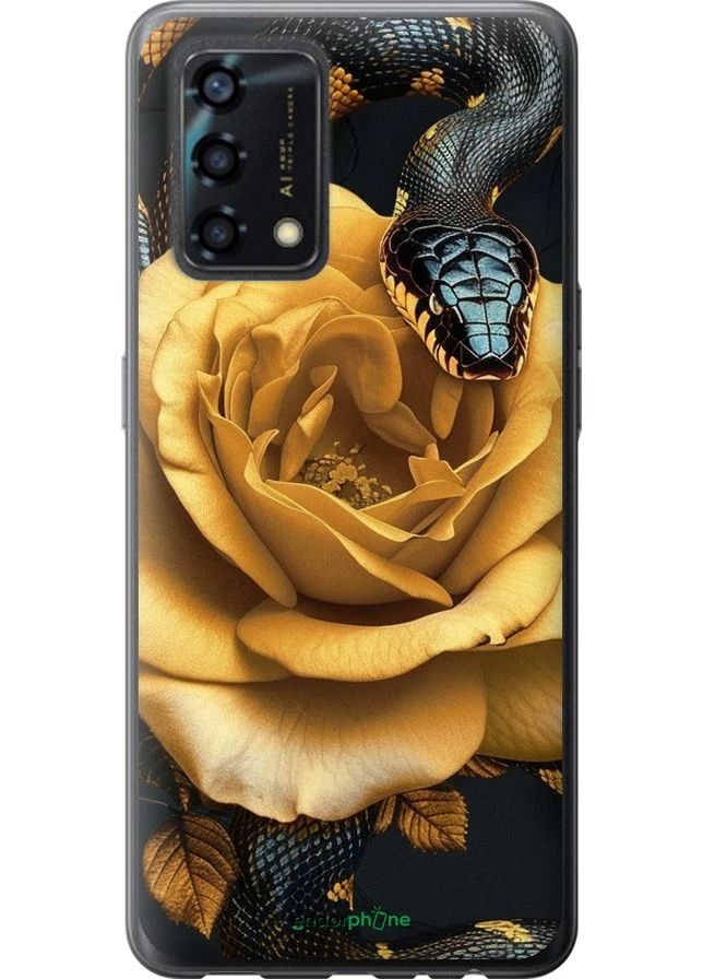 Чохол на Oppo A95 Black snake and golden rose "6068u-2345-70447" Endorphone (387717021)