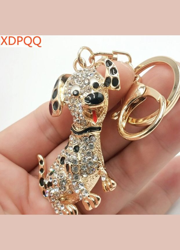 Креативний модний брелок підвіска у формі Собака з кристалами No Brand (292867244)