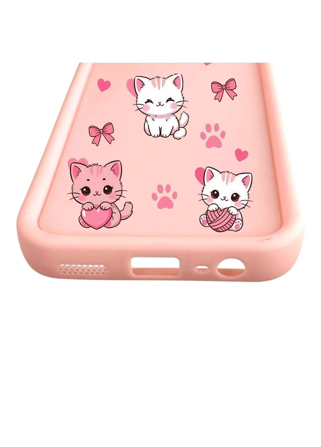 Чехол силиконовый Soft Touch с 3D принтом милые котики с лапками для A53 (4G) (Полная защита камеры) Oppo (399771213)