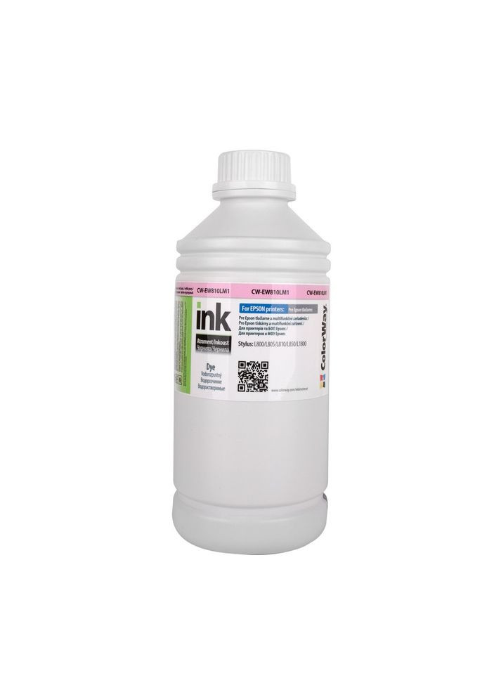 Чорнило Epson 673, Light Magenta, L800/L805/L810/L850/L1800, 1 л, водорозчинне (CW-EW810LM1) Colorway (314749025)