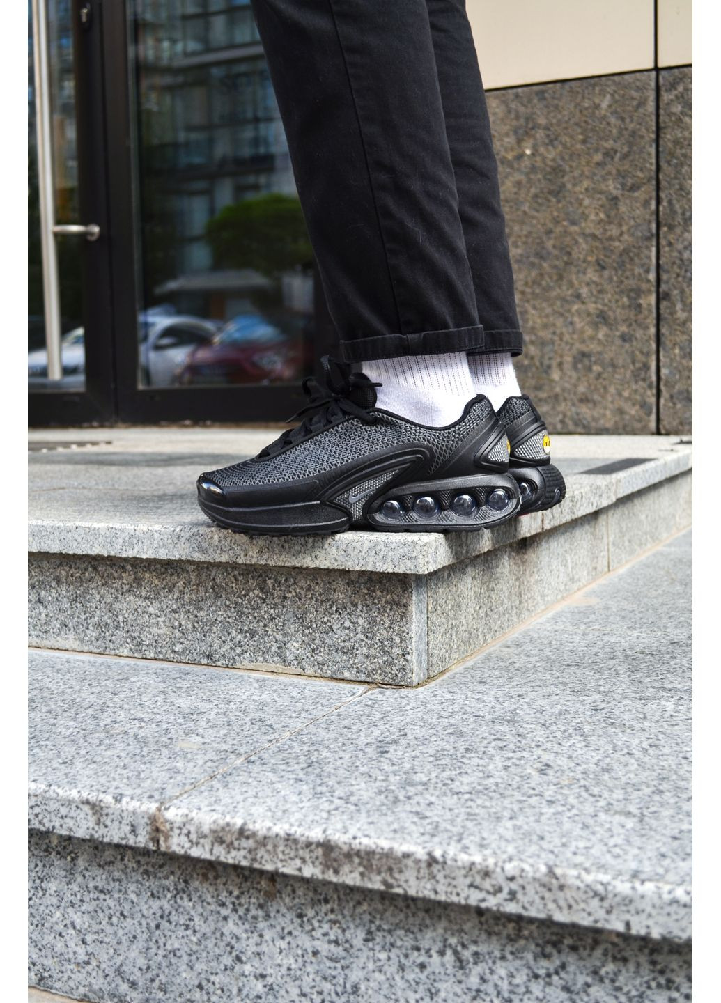 Черные демисезонные кроссовки мужские nike air max dn black найк аир макс дн No Brand