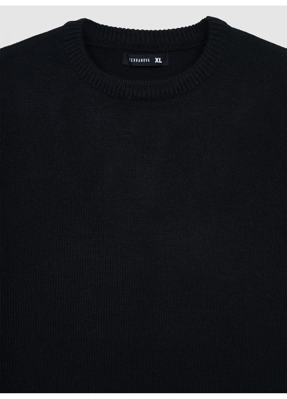Чорний демісезонний светр чол Terranova