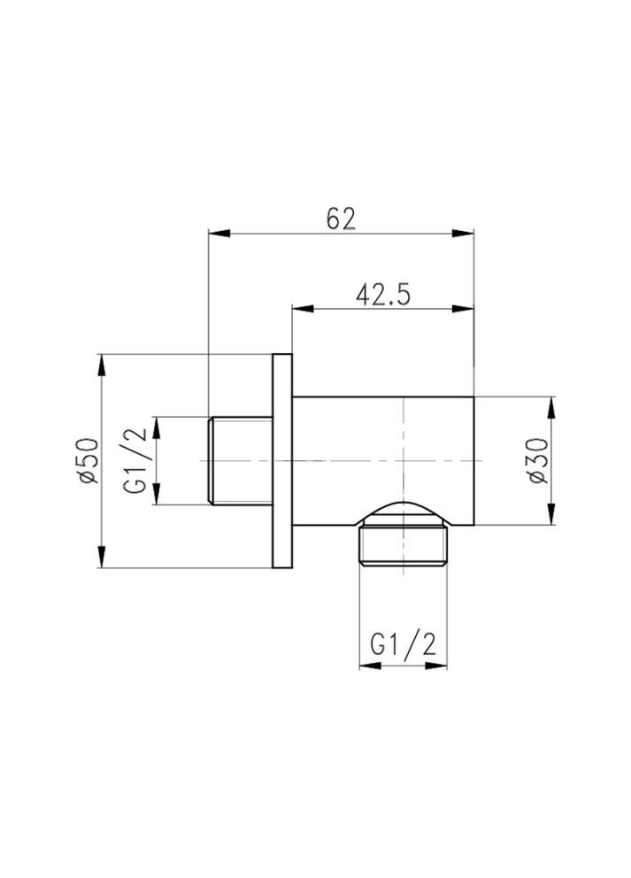 Подключение для шланга Spojeni округлое QTCRMB030 Chrome Qtap B030 (346492429)