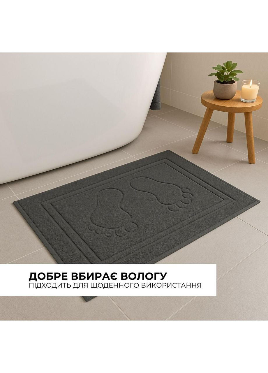 Коврик для ног и ванной комнаты 50х70 см хлопок жаккард с ножками (700 гр/м2) IDEIA (370034582)