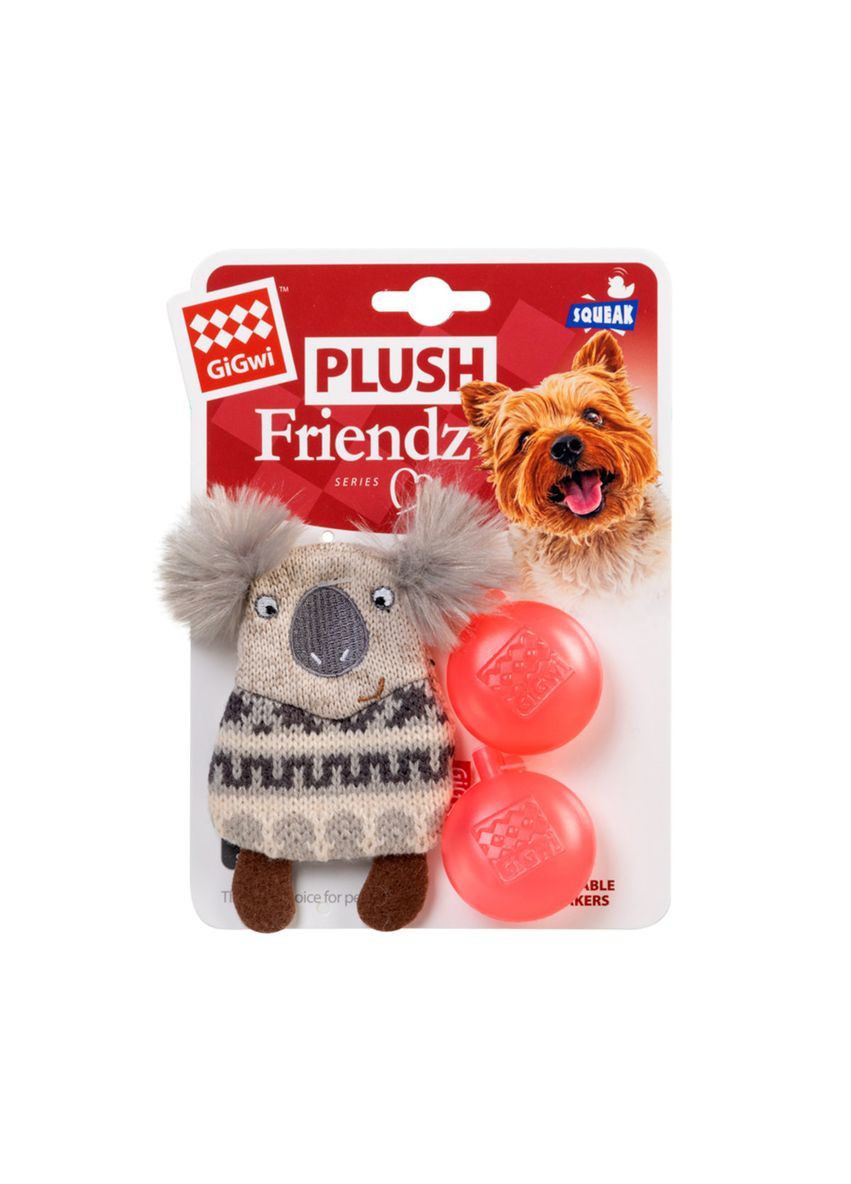 Игрушка для собак GiGwi Plush Friendz Коала с пищалкой текстиль 10 см Разноцветный (Collar75012) (15501) Collar (361962675)