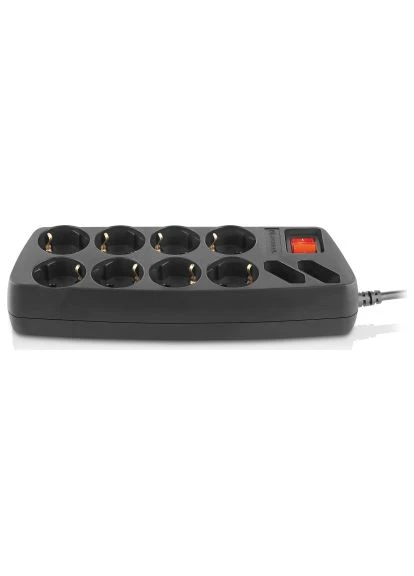 Сетевой фильтр питания RS-10 Protect, 5m, black (EL122300040) Real-El REAL-EL RS-10 Protect, 5m, black (400051175)