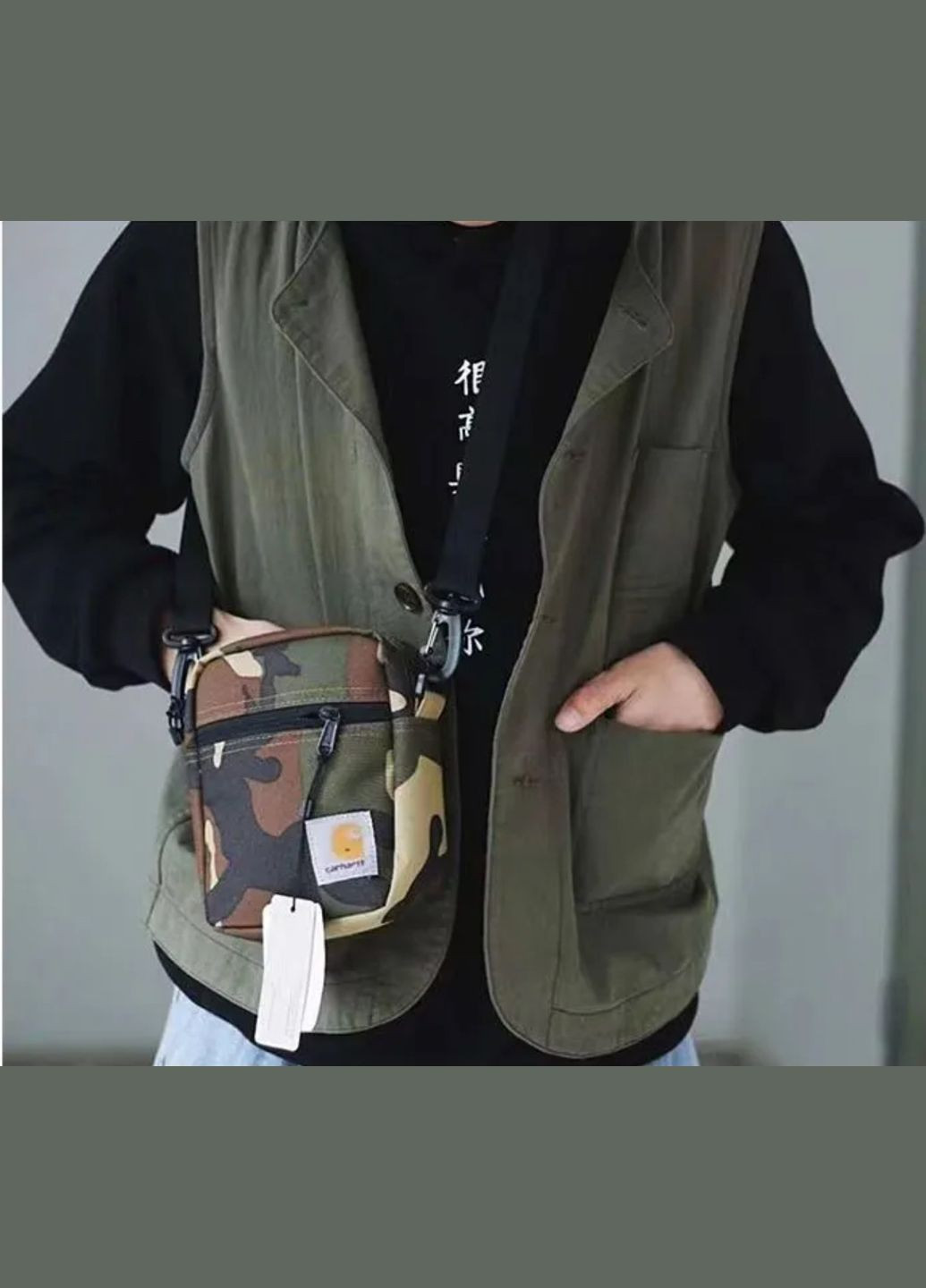 Сумка кросс-боди в камуфляже (мультикам) мессенджер через плечо Carhartt (326487930)