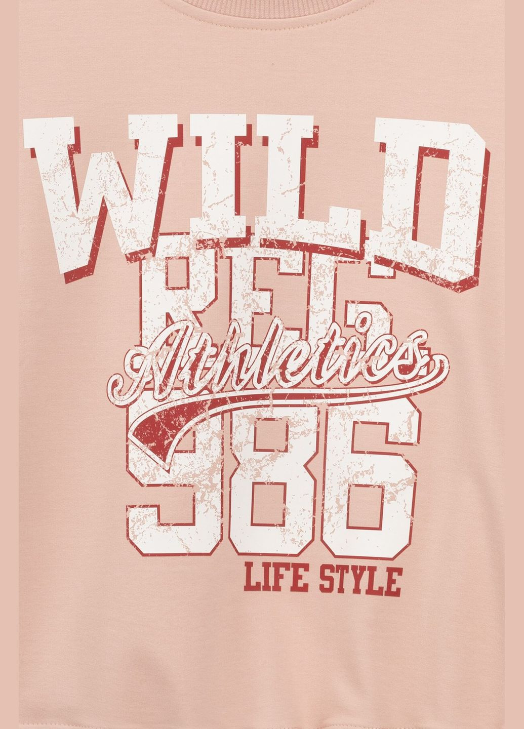 LAWA світшот з принтом для дівчинки p-gb02313 152 см shop (2000999143915) рожевий повсякденний бавовна, поліестер, лайкра