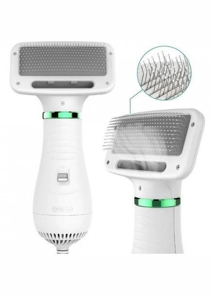 Фен - щітка 2-в-1 гребінець для вовни PET GROOMING для котів та собак потужність 300 Вт Good Idea (306726964)