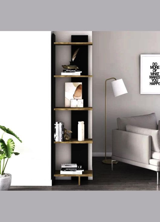 Стеллаж угловой из дерева Милвертон венге-мускат (УСП-00301207) No Brand (327845139)