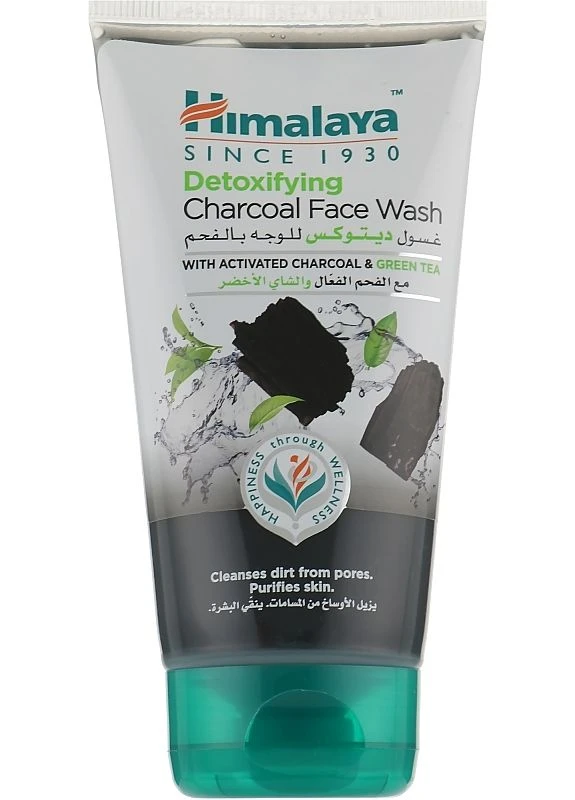 Детокс-гель для вмивання з вугіллям і зеленим чаєм Detoxifying Charcoal Face Wash 150ml (2-954046) Himalaya Herbals (376135411)
