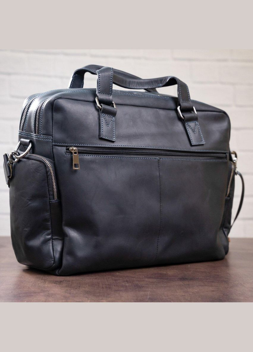 Сумка мужская 11117 кожаная Черная Shvigel (298567546)