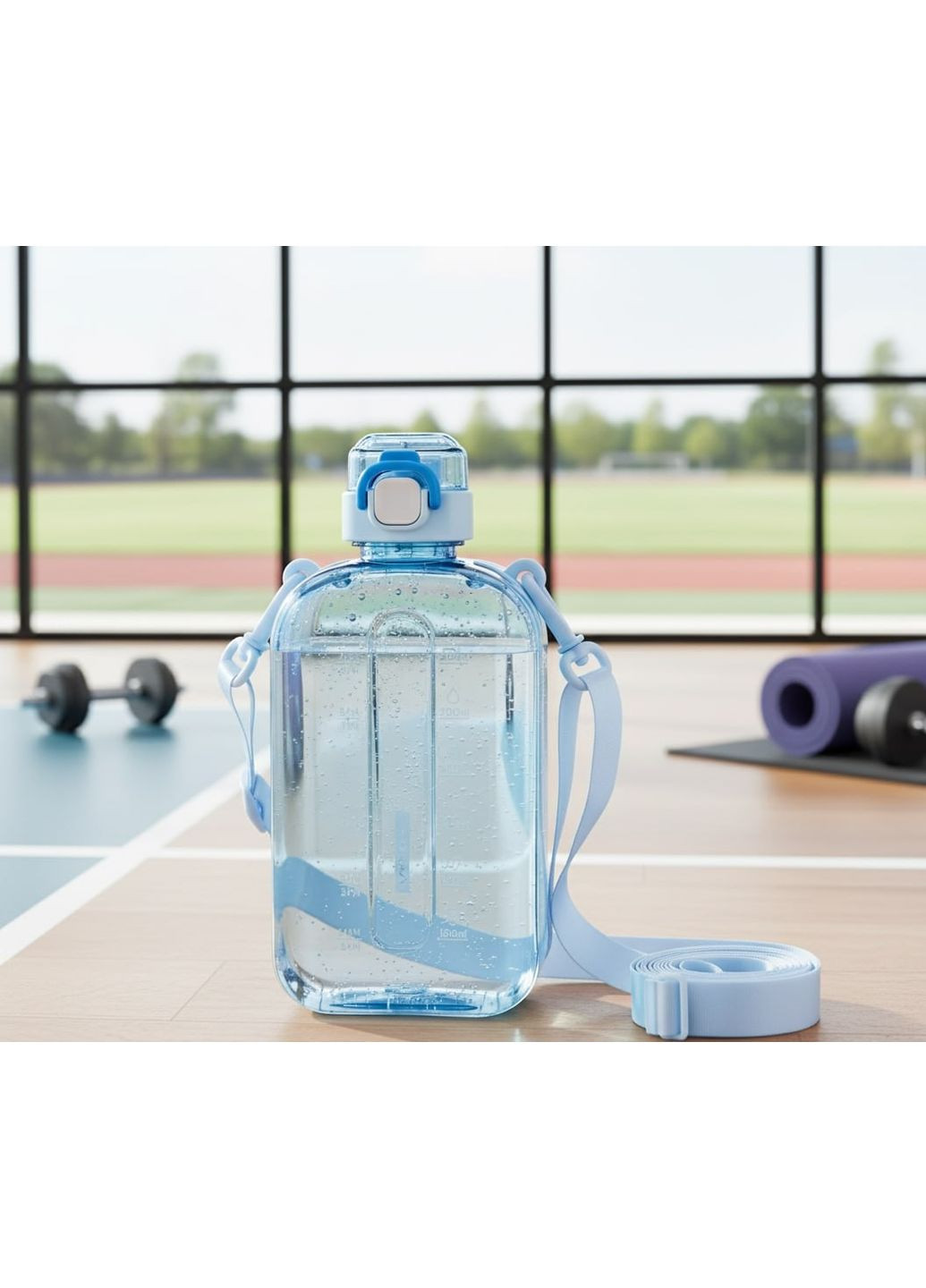 Пляшка SPORT для води із BPA-free пластику 750 мл. Блакитна No Brand (296101767)