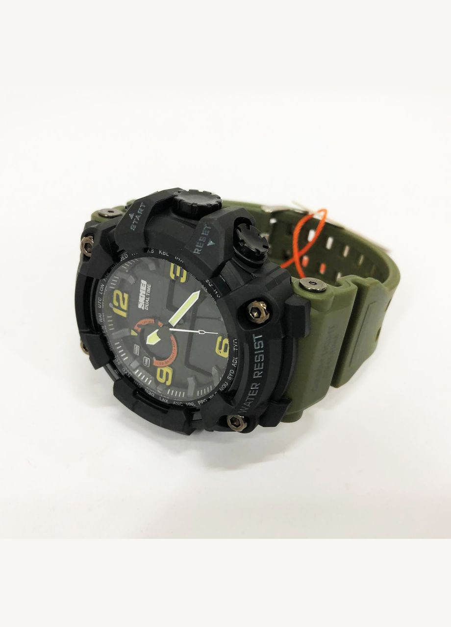 Часы наручные мужские 1520AG ARMY GREEN, военные мужские наручные часы зеленые. Цвет: зеленый Skmei (364664455)