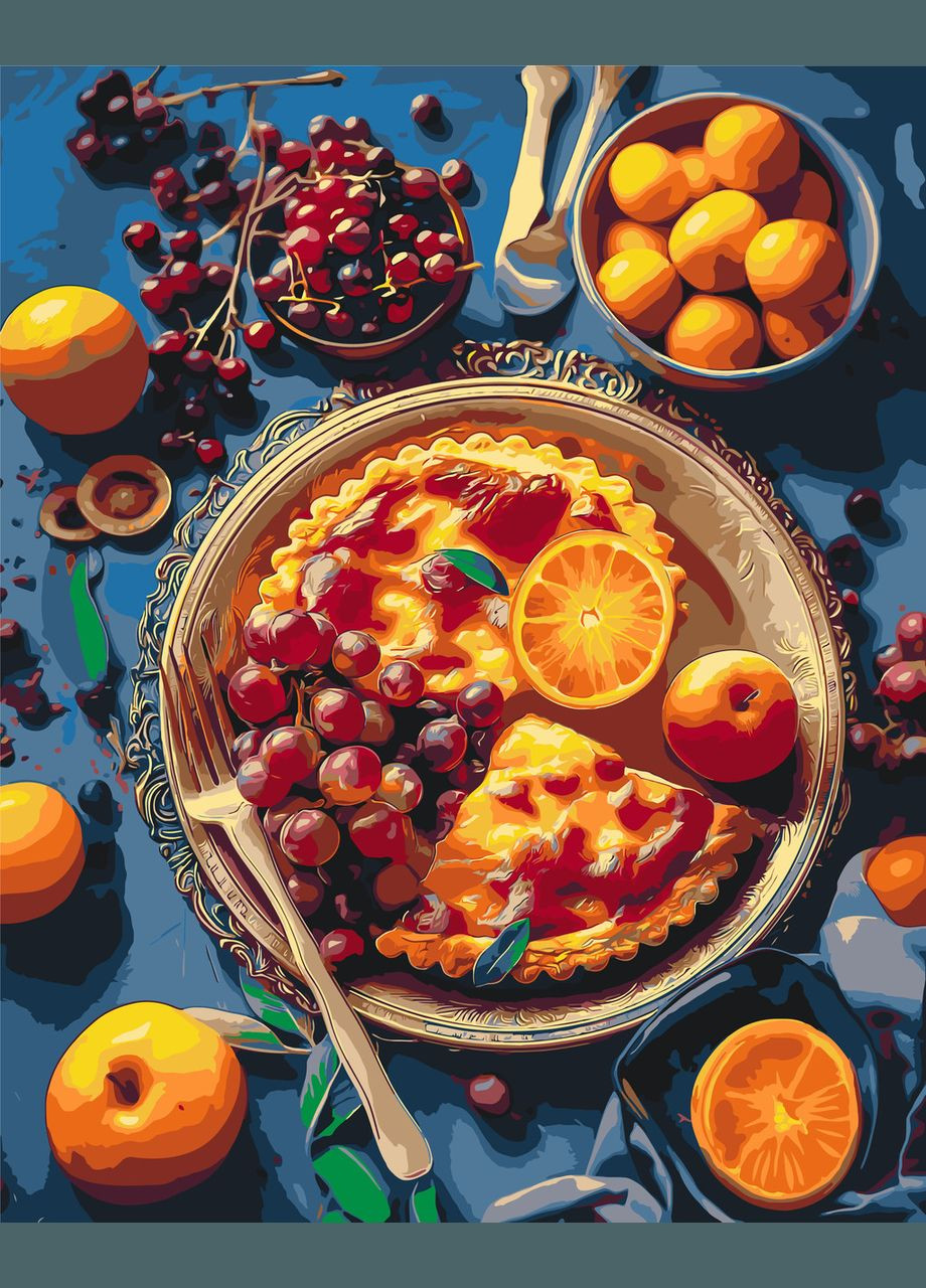 Картина за номерами Натюрморт. Фруктовий пиріг 40*50 см Оригамі LW 4100 Origami (322141801)