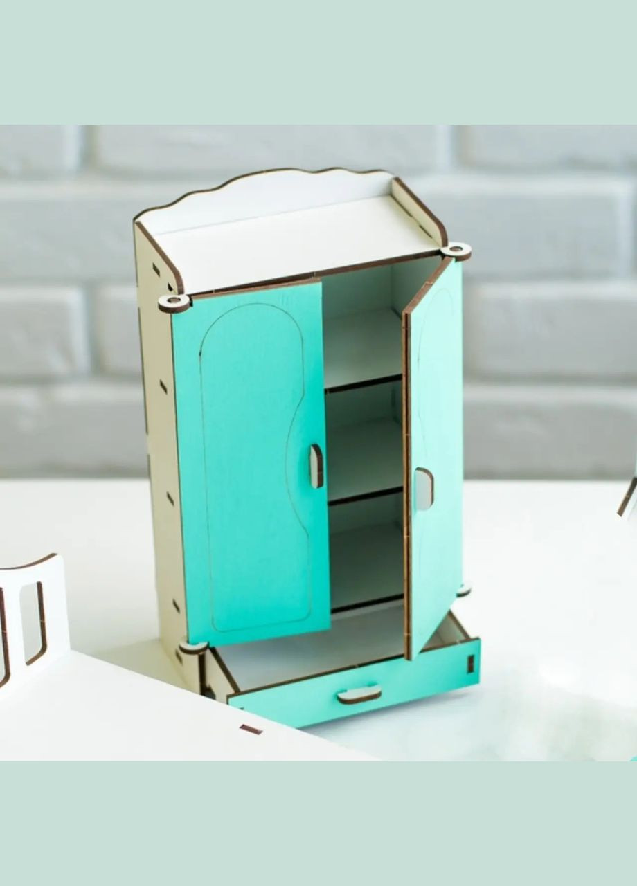 Лялькова шафа для Барбі NestWod м'ятний (kmb010m) NestWood (303632953)