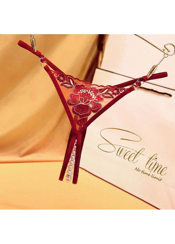 Трусики-стринги з перлинами No Brand (362135716)