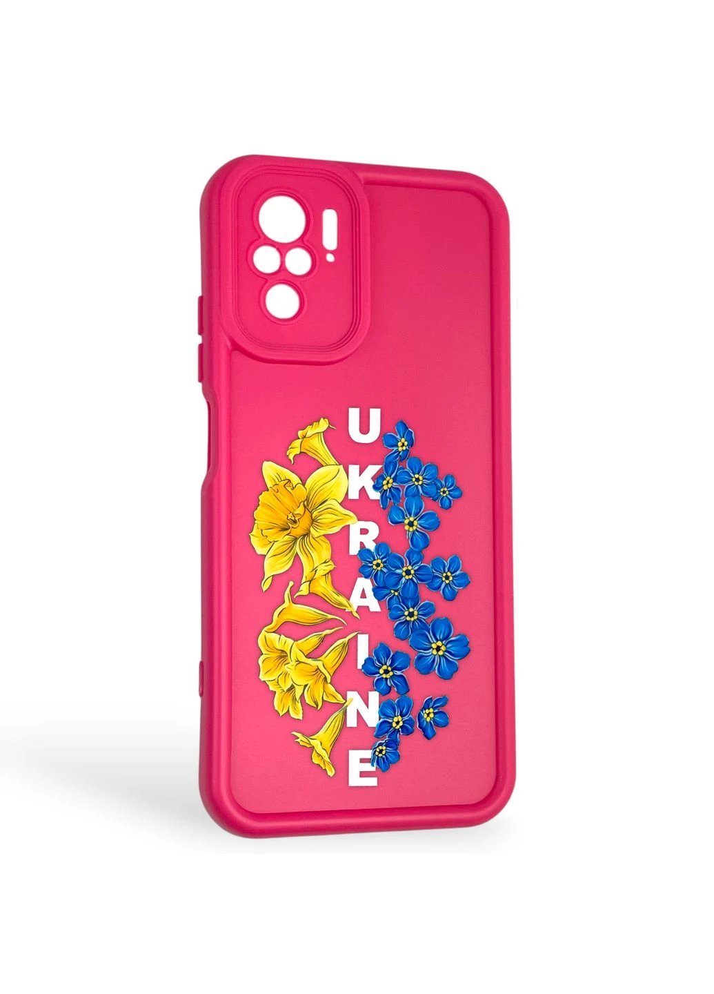 Чехол силиконовый Soft Touch с 3D принтом для Poco M5s малиновый (Полная защита камеры) Xiaomi (373671111)