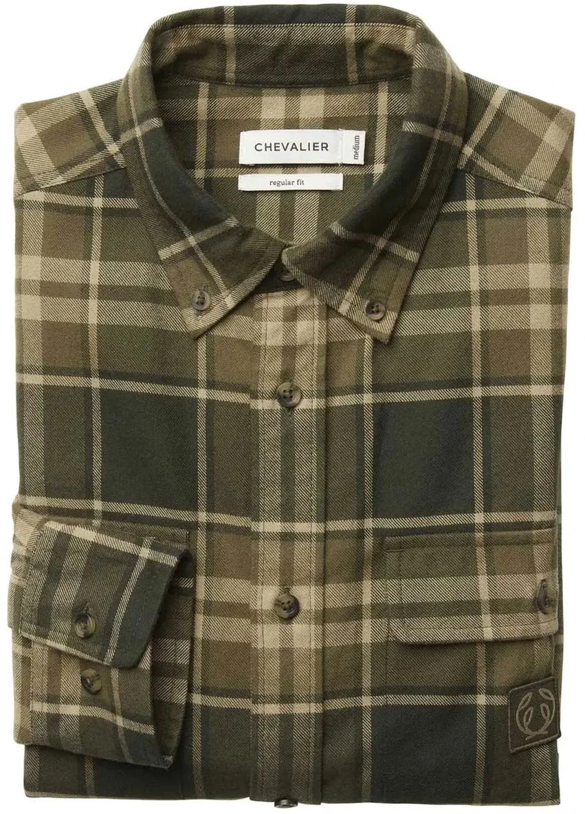 Комбинированная рубашка chevalier heron flannel shirt men evergreen checked No Brand